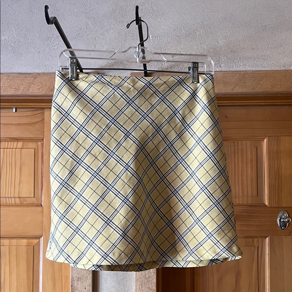 Princess Polly Yellow Plaid Circle Skirt